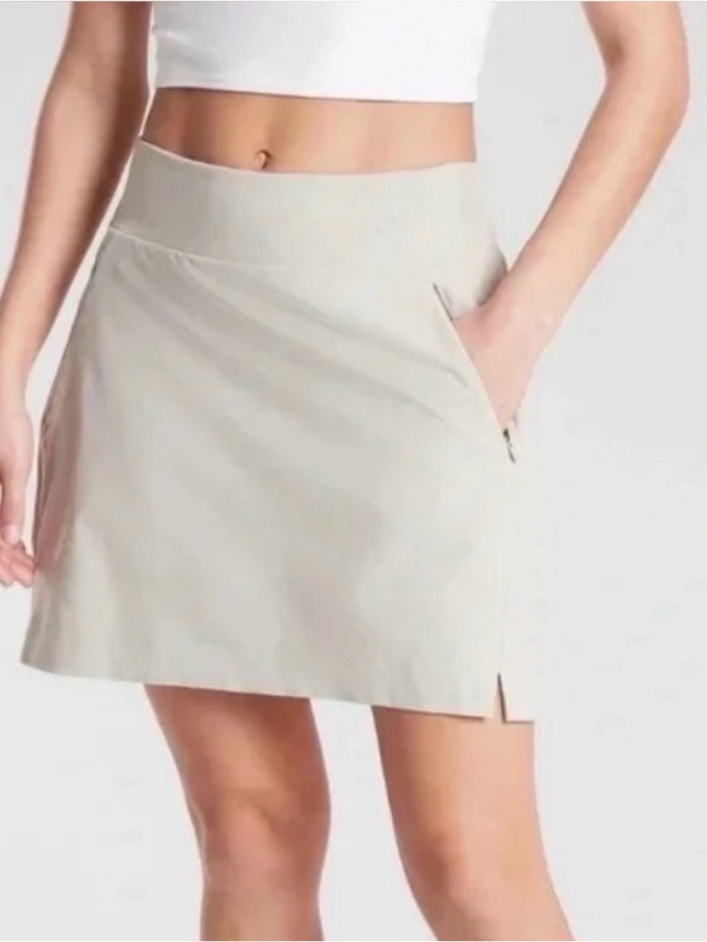 Athleta Light Stone Beige Soho Skort | Size 12